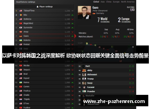 以萨卡对阵韩国之战深度解析 欧协联状态回暖关键全面信号走势前景 以萨卡对阵韩国之战深度解析 欧协联状态回暖关键全面信号走势前景